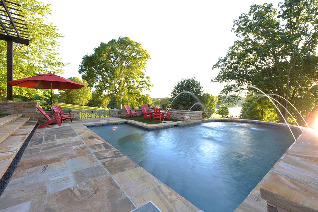 Outdoor kitchen and fire feature